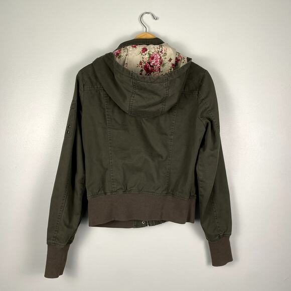 BNCI by Blanc Noir Quilted Utility Hoodie Jacket Small - Picture 7 of 7